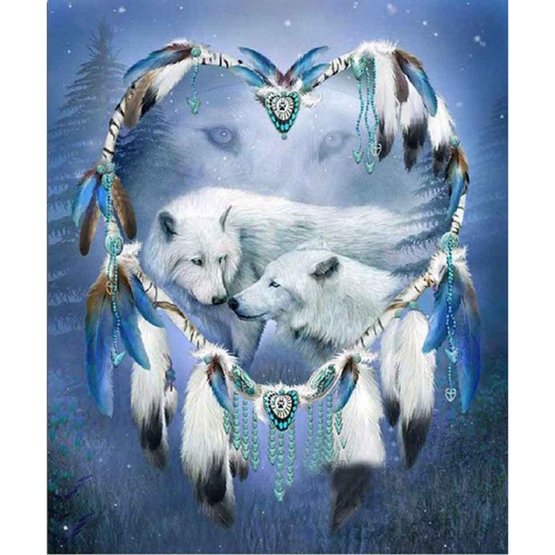 Witte Wolf | Diamond Painting
