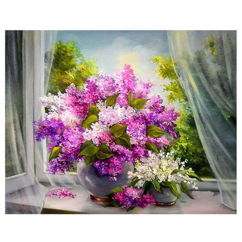 Bloemen Met Vaas | Diamond Painting