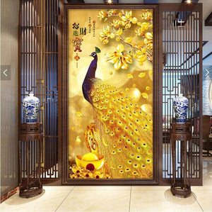 Gouden Pauw XL | Diamond Painting