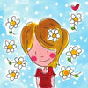 Meisje Met Bloemen | Diamond Painting