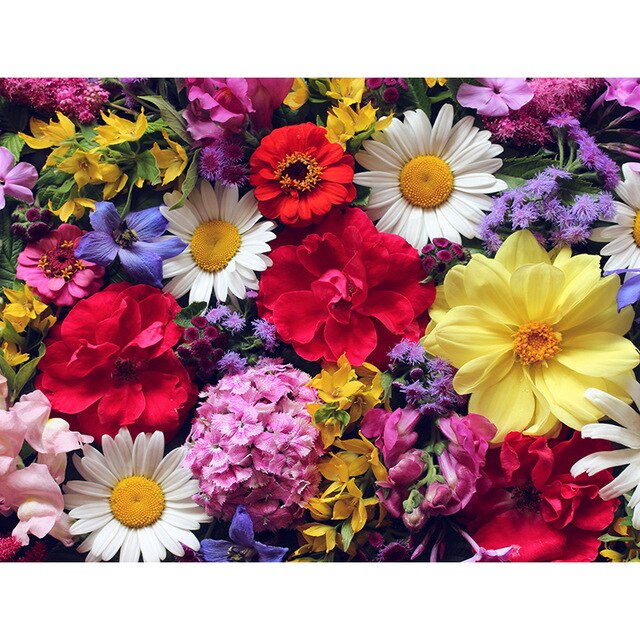 Verschillende Bloemen | Diamond Painting
