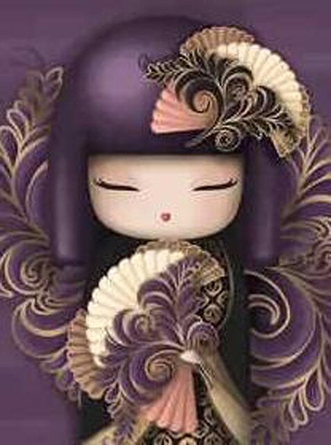 Japanse Vrouw In Kimono | Diamond Painting