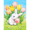 Konijntje - Tulpen | Diamond Painting