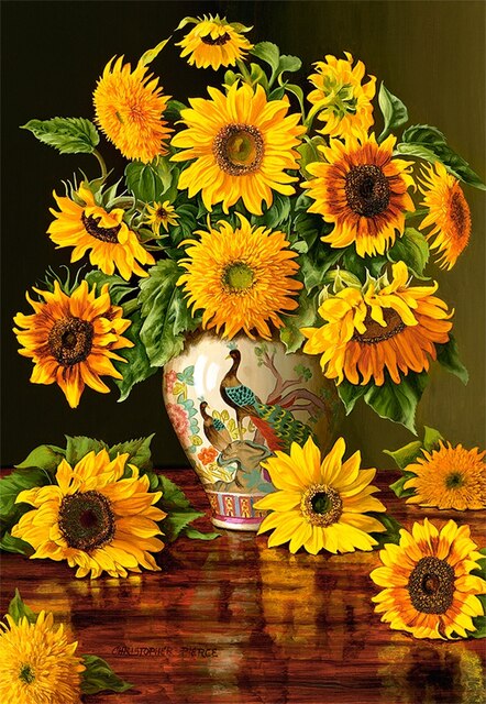 Zonnebloemen In Vaas