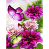 Roze Bloem - Vlinders | Diamond Painting
