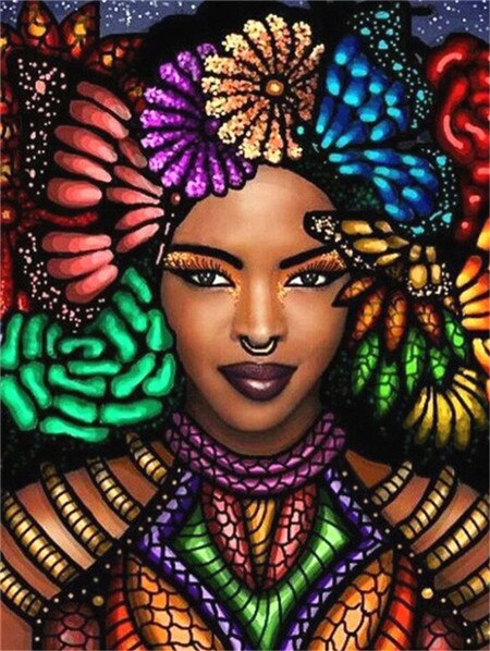 Afrikaanse Vrouw | Diamond Painting
