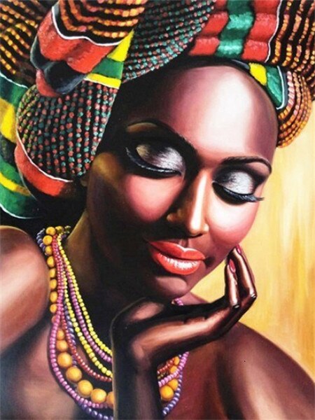Afrikaanse Vrouw | Diamond Painting