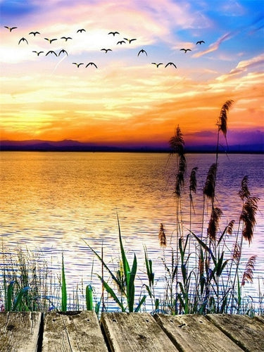 Steiger - Zonsondergang | Diamond Painting
