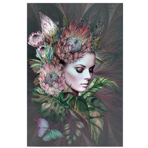 Bloemen Meisje | Diamond Painting