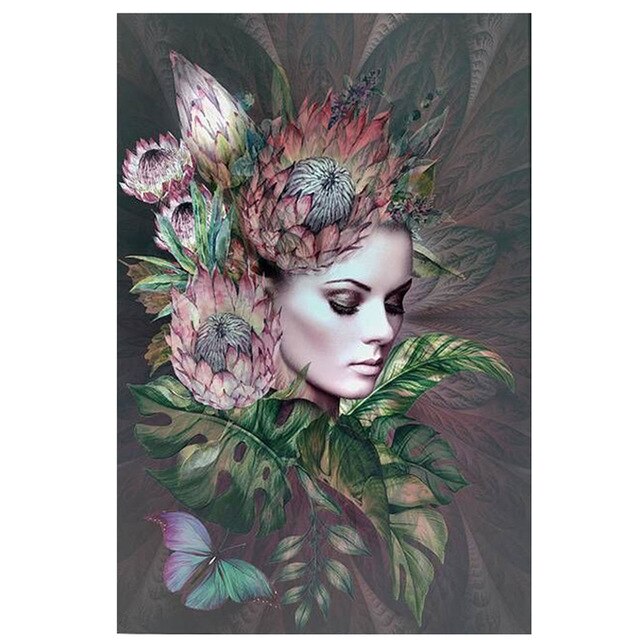 Bloemen Meisje | Diamond Painting